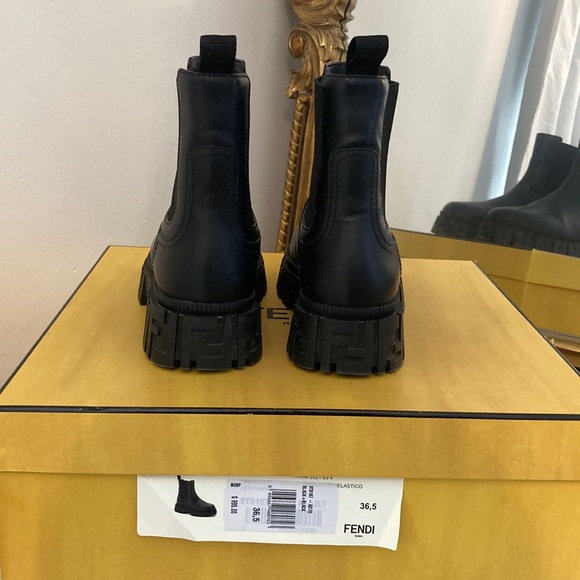 Fendi Force Lugged Chelsea Boots Size 36.5 - Picture 5 of 7